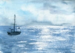 Πινακας σε καμβά SAILING DURING CLOUDY WEATHER