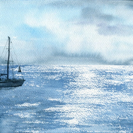 Πινακας σε καμβά SAILING DURING CLOUDY WEATHER - Βαρκες και Καραβια Sticky 4