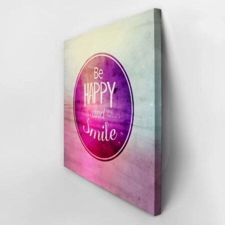 Πίνακας σε καμβά SMILE - Typography και Χαρτες Sticky 2