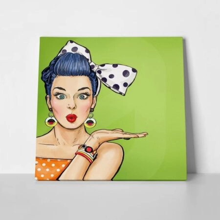 Πίνακας σε καμβά SURPRISED WOMAN POP ART