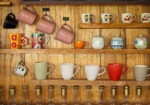 Πινακας σε καμβά WOODEN SHELVES