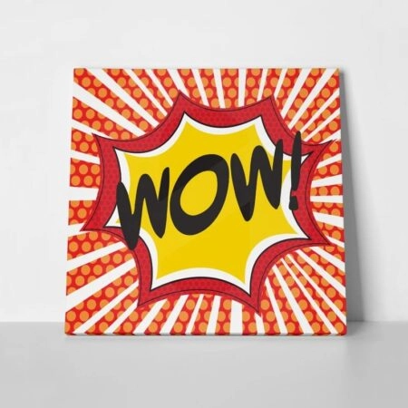 Πίνακας σε καμβά WOW - Typography και Χαρτες