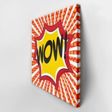 Πίνακας σε καμβά WOW - Typography και Χαρτες Sticky 2