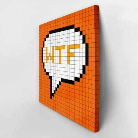 Πίνακας σε καμβά WTF - Typography και Χαρτες Sticky 2