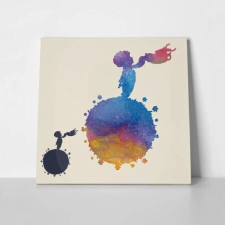 Πίνακας σε καμβά ABSTRACT LITTLE PRINCE ON PLANET