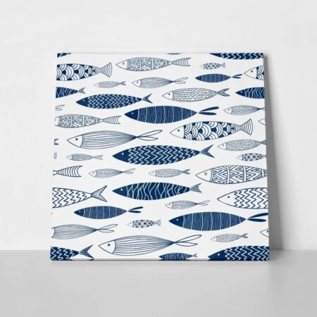 Πίνακας σε καμβά FISH PATTERN 1