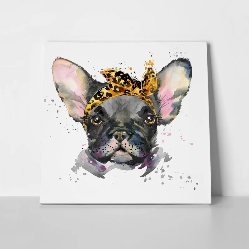 Πίνακας σε καμβά FRENCH BULLDOG WATERCOLOR CUTE