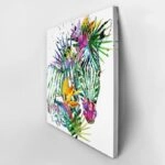 Πίνακας σε καμβά ZEBRA EXOTIC TROPICAL WATERCOLOR