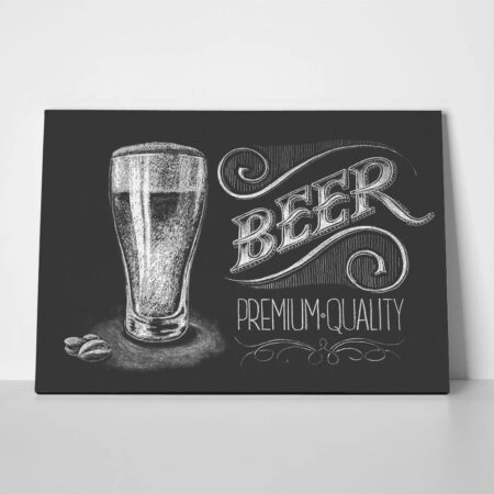 Πινακας σε καμβά BEER GLASS - Food and Drink