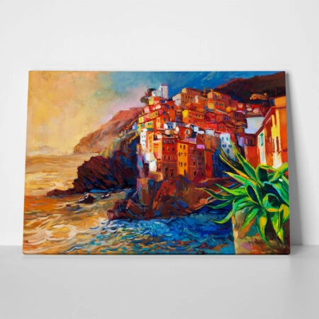 Πινακας σε καμβά ITALIAN RIVIERA VILLAGE