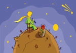 Πινακας σε καμβά LITTLE PRINCE LOOKING STARS