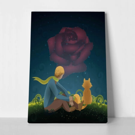 Πινακας σε καμβά LITTLE PRINCE ROSE FOX