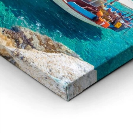 Πινακας σε καμβά MATALA BEACH FISHING BOATS - Παραλιες Sticky 1