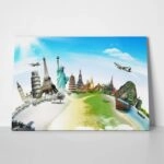 Πινακας σε καμβά WORLD LANDMARKS 3
