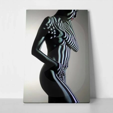 Πινακας σε καμβά ZEBRA PATTERN ON WOMAN