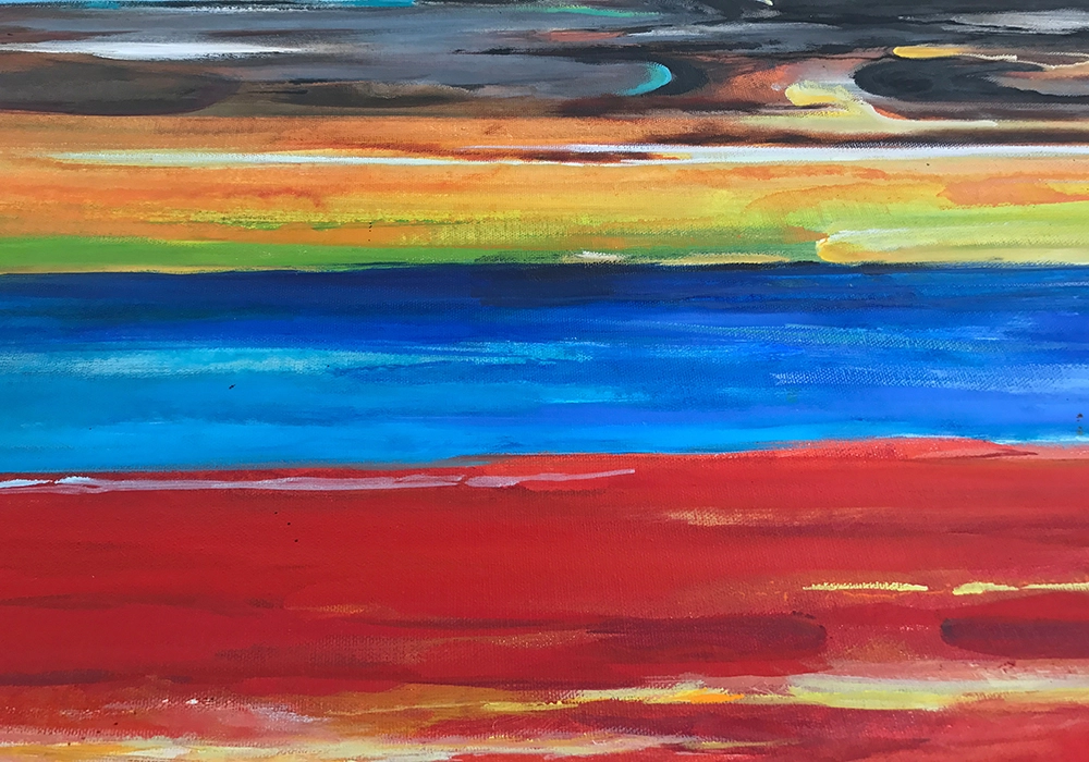 Πινακας σε καμβά ABSTRACT SEASCAPE PAINTING
