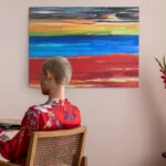 Πινακας σε καμβά ABSTRACT SEASCAPE PAINTING