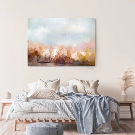 Πινακας σε καμβά AUTUMN TREES OIL PAINTING - Δασος