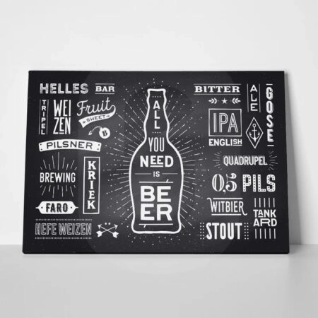 Πινακας σε καμβά BEER POSTER - Food and Drink