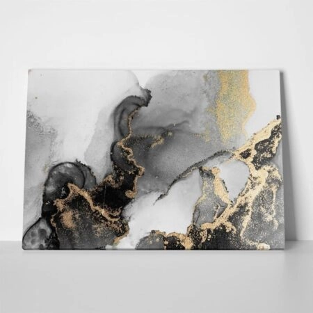 OUTLET Πινακας σε καμβά BLACK GOLD ABSTRACT 100cm x 65cm - OUTLET Sticky 1