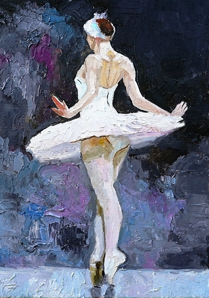 Πινακας σε καμβά BLUE TONES BALLERINA