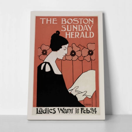 Πινακας σε καμβά BOSTON SUNDAY HERALD - Αλλοι ζωγραφοι Sticky 1