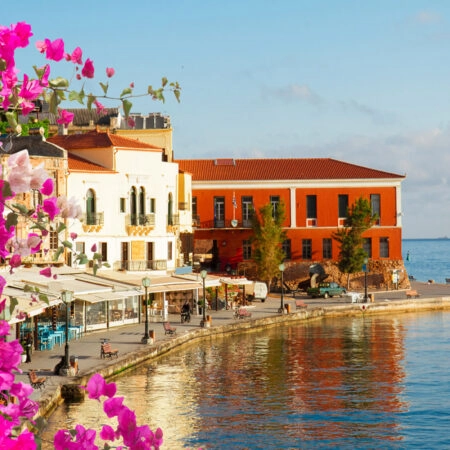 Πινακας σε καμβά CHANIA HARBOUR - Παραθαλασσιες πολεις και χωρια Sticky 4