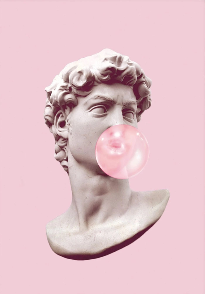 Πινακας σε καμβά DAVID BUBBLE GUM