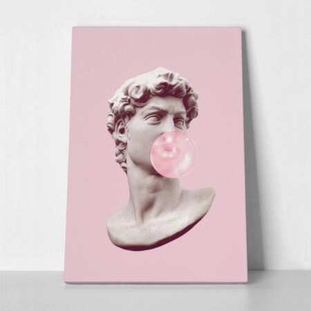 Πινακας σε καμβά DAVID BUBBLE GUM - Michelangelo Sticky 1