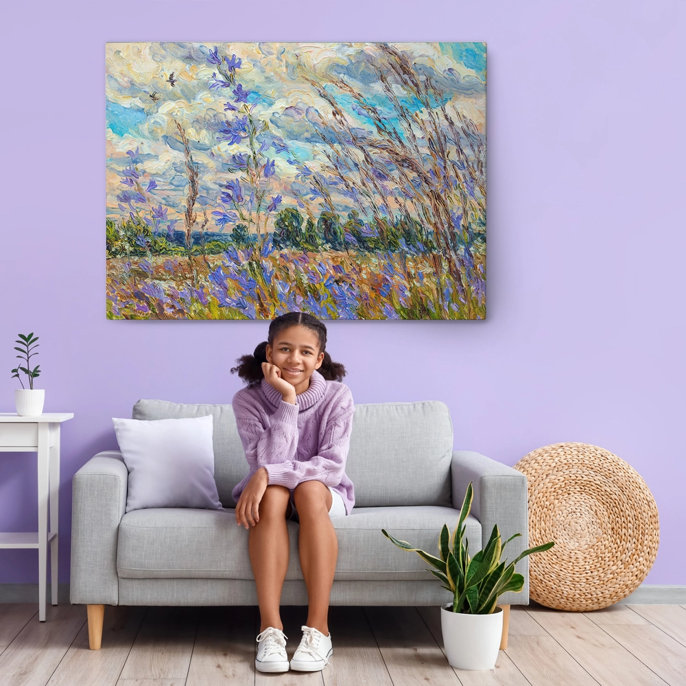 Πινακας σε καμβά LAVENDER UP TO THE SKY