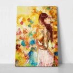 Πινακας σε καμβά NAKED WOMAN WITH FLOWER