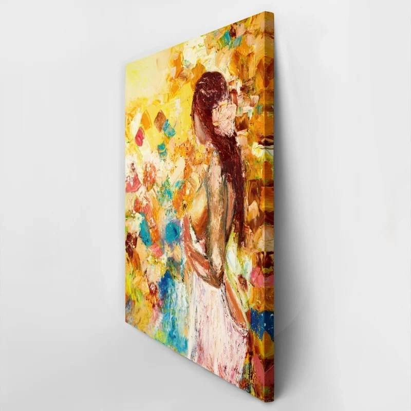 Πινακας σε καμβά NAKED WOMAN WITH FLOWER