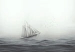 Πινακας σε καμβά SAILING SHIP IN THE FOG