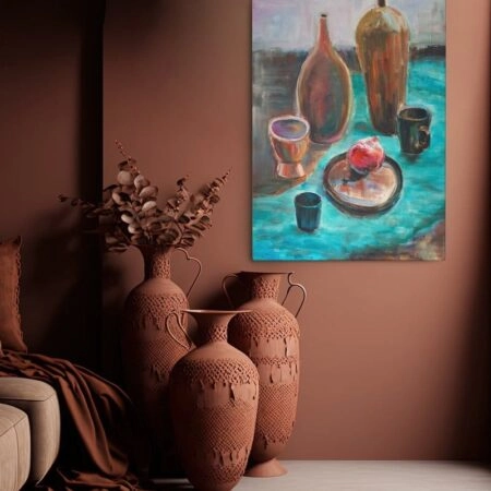 Πινακας σε καμβά STILL LIFE POTTERY 2