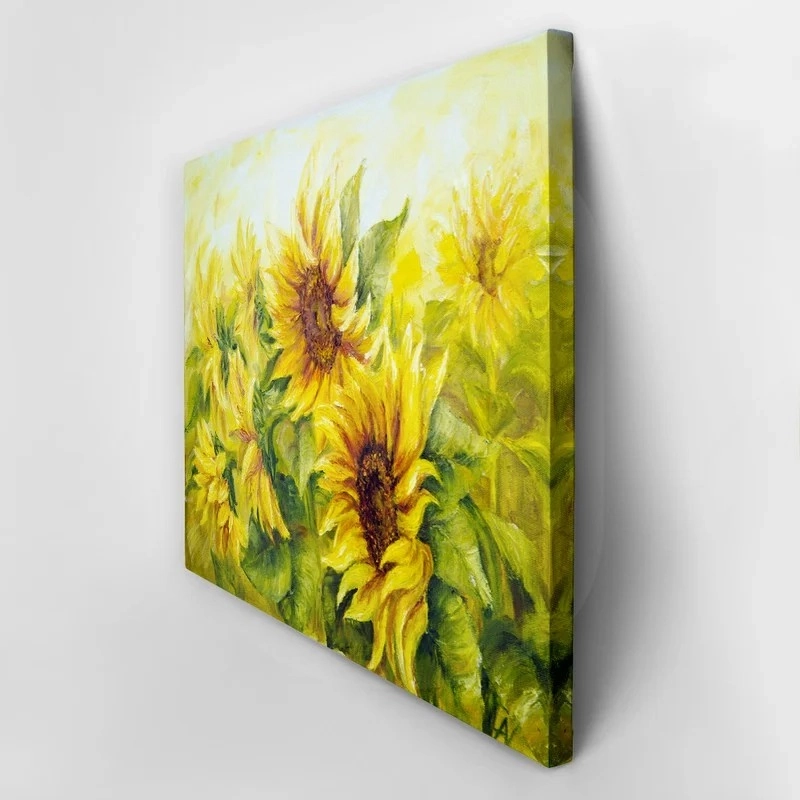 Πινακας σε καμβά SUNNY SUNFLOWERS OIL PAINTING