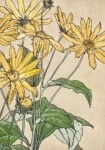 Πινακας σε καμβά WATERCOLOR SUNFLOWERS