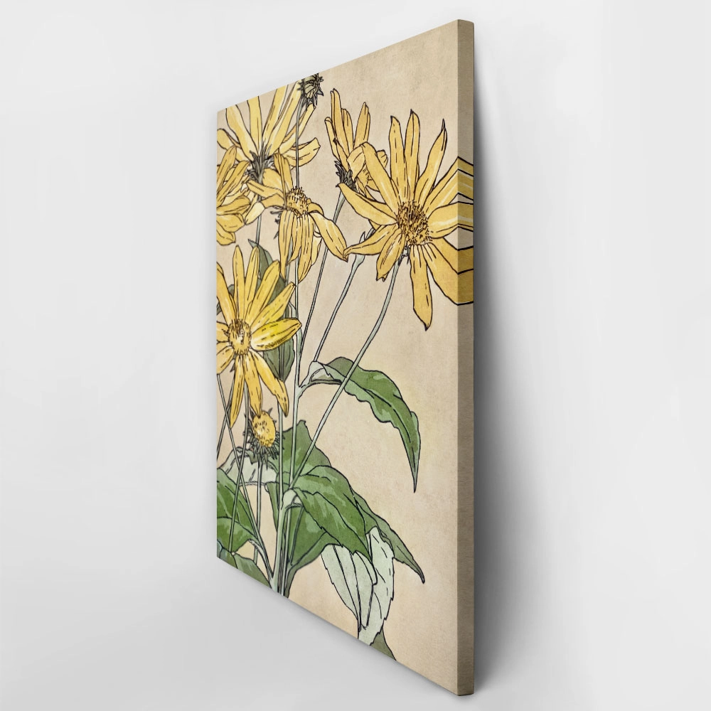 Πινακας σε καμβά WATERCOLOR SUNFLOWERS