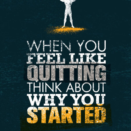 Πινακας σε καμβά WHEN YOU FEEL LIKE QUITING - Typography Sticky 4