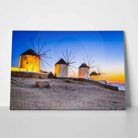 Πινακας σε καμβά WINDMILLS OF MYKONOS 4