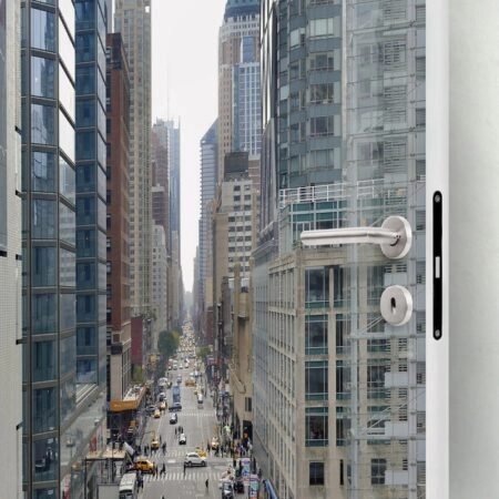 Αυτοκολλητο Πορτας 8th AVENUE IN MANHATTAN - Πόλεις Sticky 1