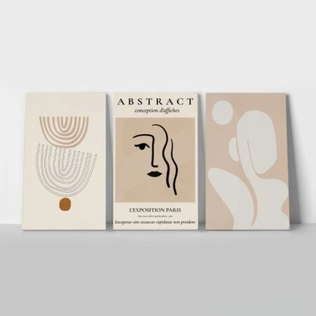 Σετ Τριπτυχος Πινακας σε καμβά ABSTRACT MINIMALISTIC - Αφηρημενα και Abstract Sticky 1