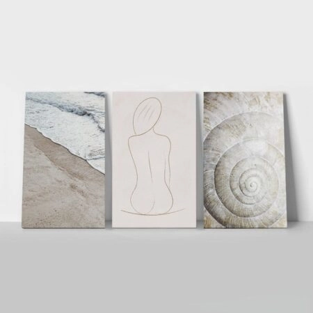 Σετ Τριπτυχος Πινακας σε καμβά APHRODITE - Καλοκαιρι - Θαλασσα Sticky 1