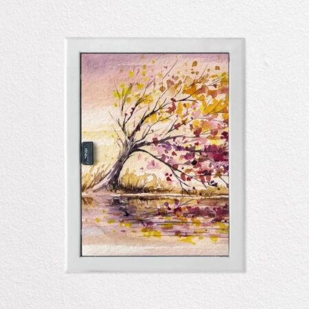 Aυτοκόλλητο ηλεκτρολογικού πίνακα AUTUMN TREE IN WIND