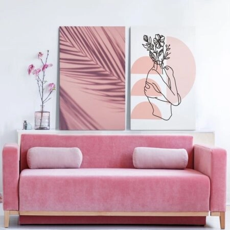 Σετ Δίπτυχος Πινακας σε καμβά BLOOM IN GRACE