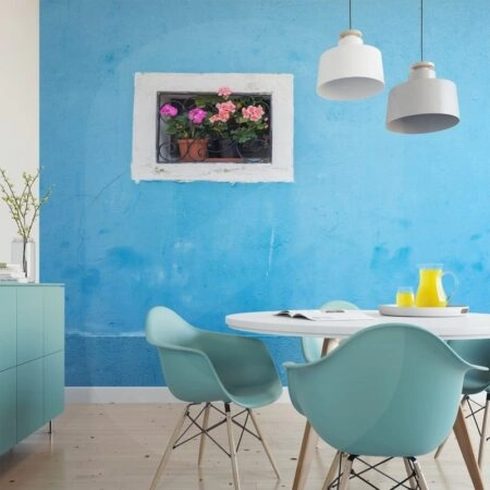 Αυτοκόλλητη Ταπετσαρία τοίχου BLUE BURANO - Απομίμηση υλικών Sticky 1