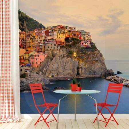 Αυτοκόλλητη Ταπετσαρία τοίχου COLOURFUL HOUSES - Τοπία Sticky 1