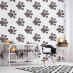 Αυτοκόλλητη Ταπετσαρία τοίχου CUTE DOG PAW PRINT