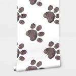 Αυτοκόλλητη Ταπετσαρία τοίχου CUTE DOG PAW PRINT