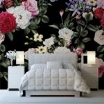 Αυτοκόλλητη Ταπετσαρία τοίχου DARK FLORAL