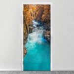 Αυτοκολλητο Πορτας DEEP FOREST WATERFALL